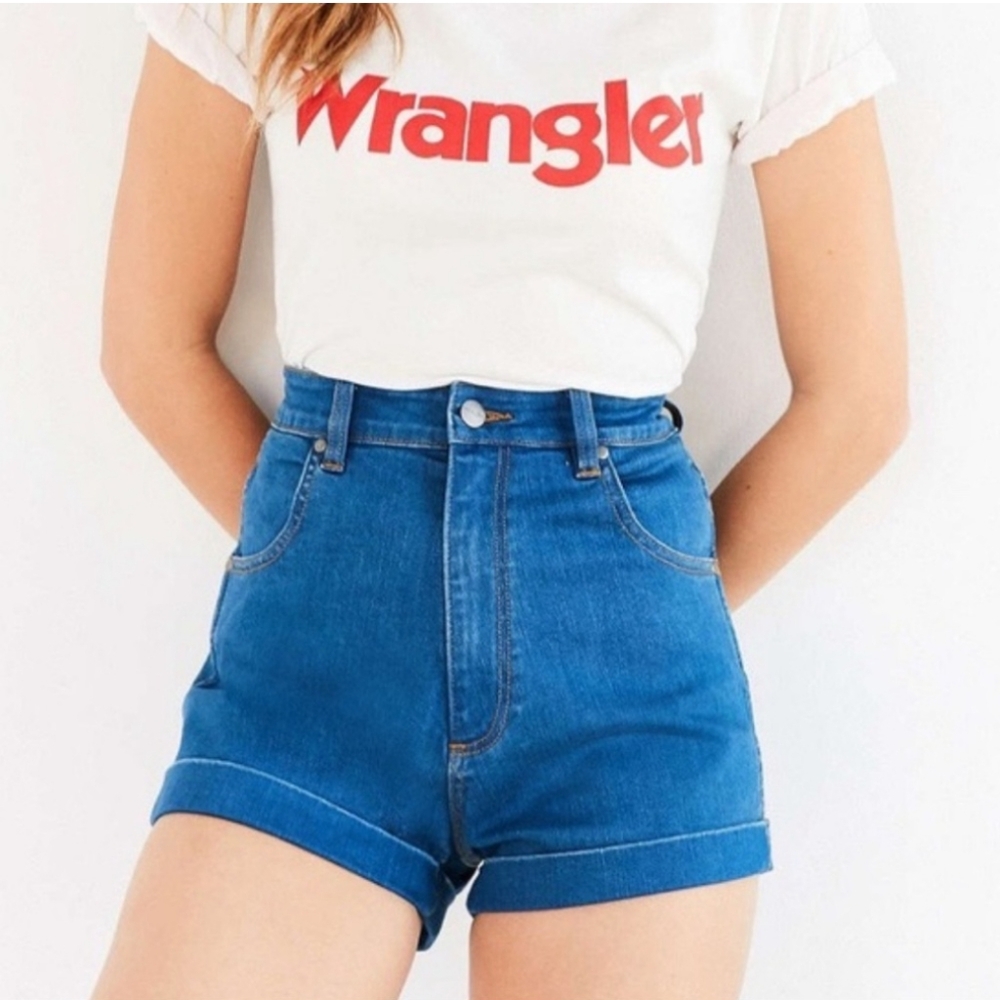 Wrangler Urban outfitters denim pin up shorts